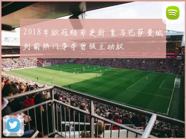 2018年欧冠赔率更新 皇马巴萨曼城列前热门争夺晋级主动权